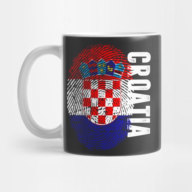 Croatia Flag Fingerprint My Story DNA Croatian by Your Culture & Merch